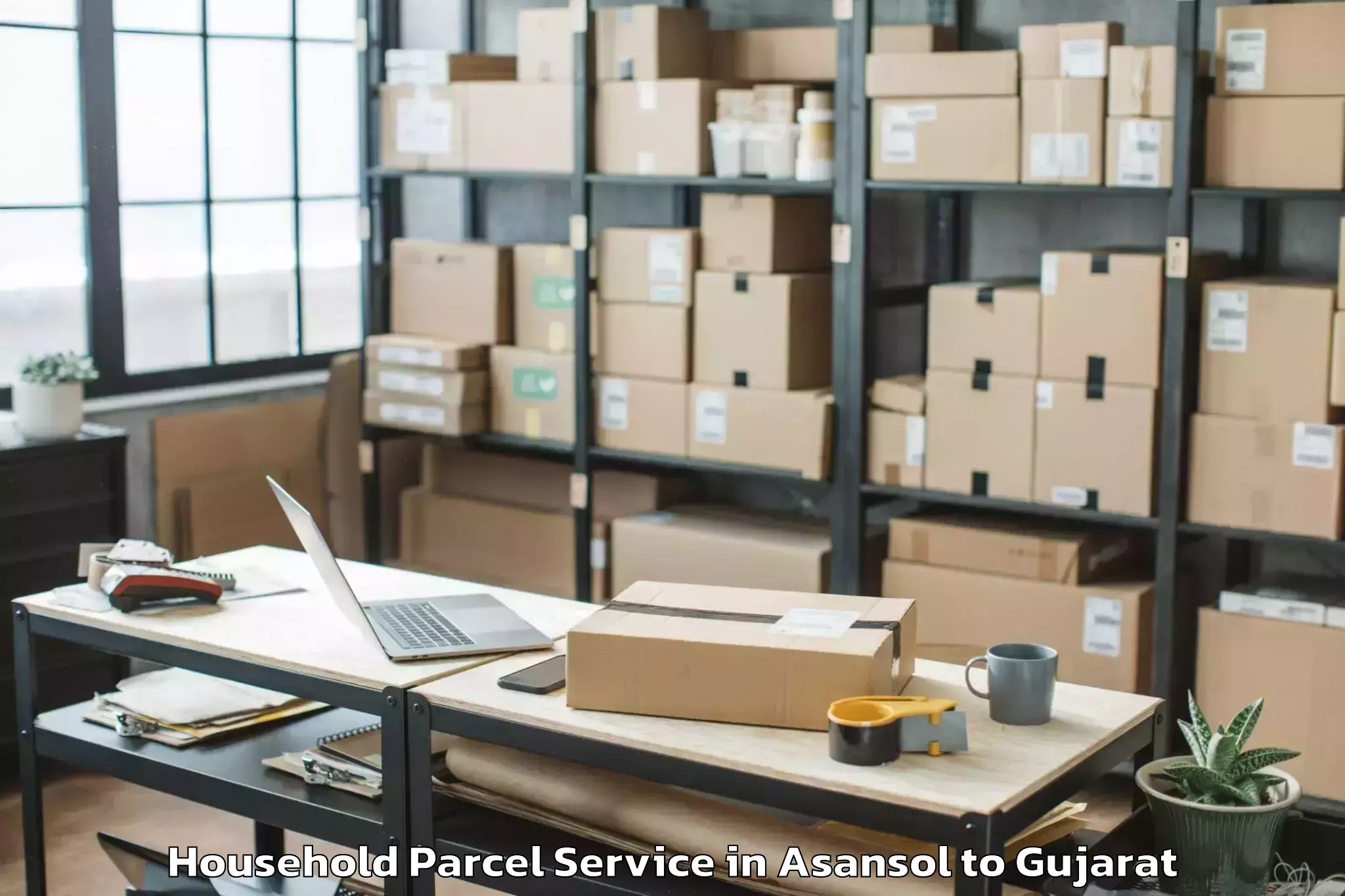 Book Asansol to Rajkot Airport Raj Household Parcel Online